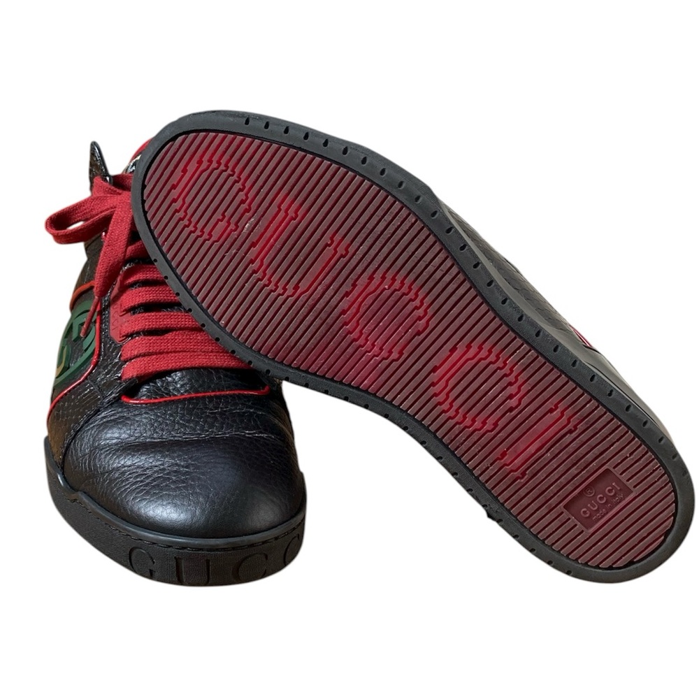 Gucci Snake Skin Cobra Coda Hightop Double GG Red Bottom Sneakers Unisex 6.5/8 - Picture 4 of 13